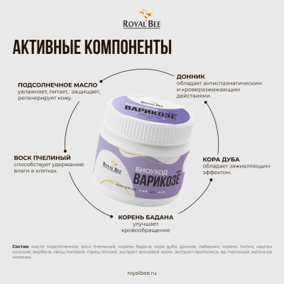 КРЕМ "БИОУХОД" ПРИ ВАРИКОЗЕ, 50 г